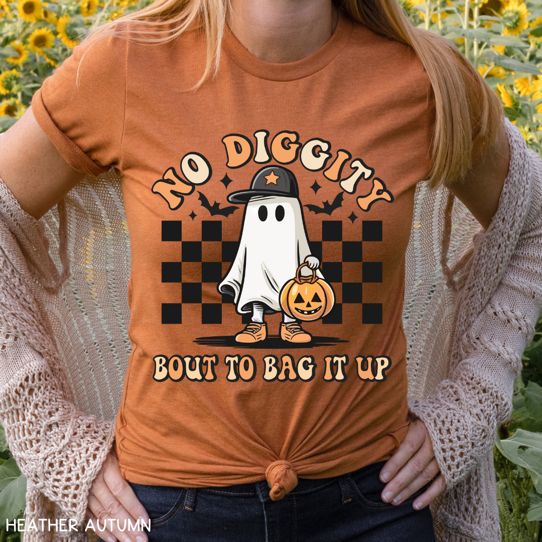 Halloween - Adult Tee - No Diggity Bout to Bag it Up