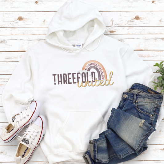 Threefold United - Hoodie - Rainbow 2 Logo