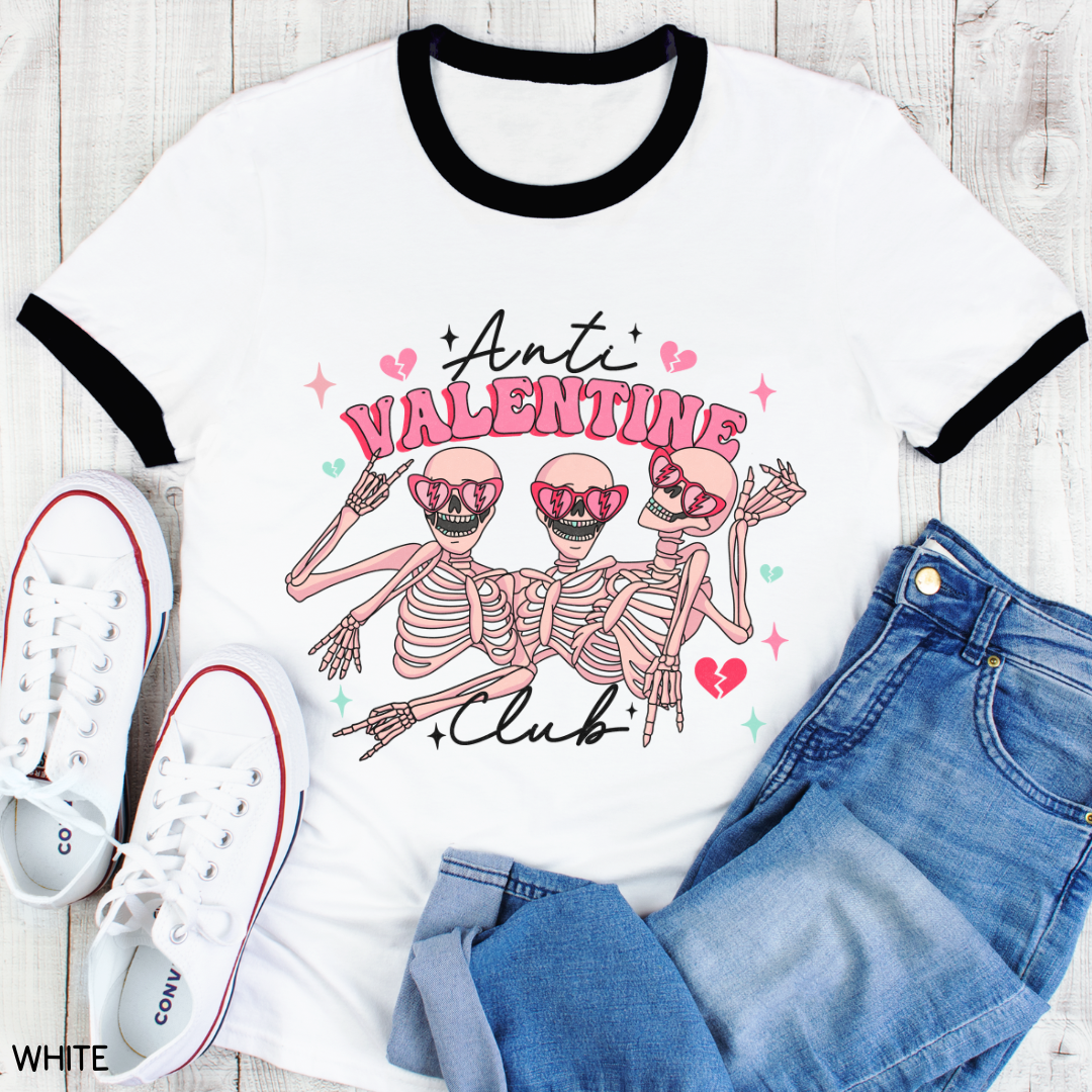 Valentines - Anti Valentine Club - Unisex Adult Tee