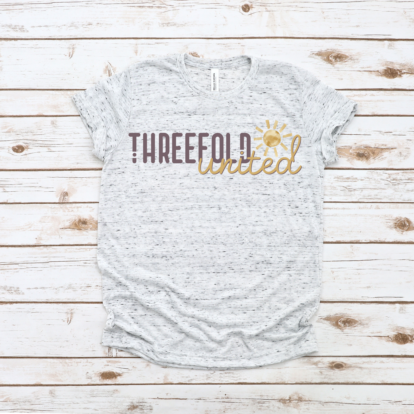 Threefold United - Unisex Adult Tee - Sun Logo