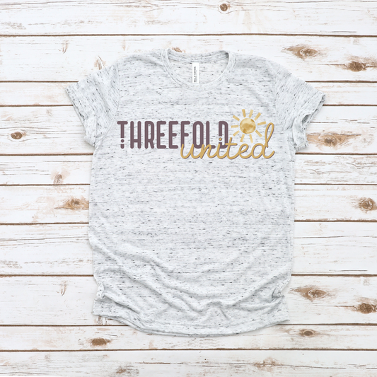 Threefold United - Unisex Adult Tee - Sun Logo