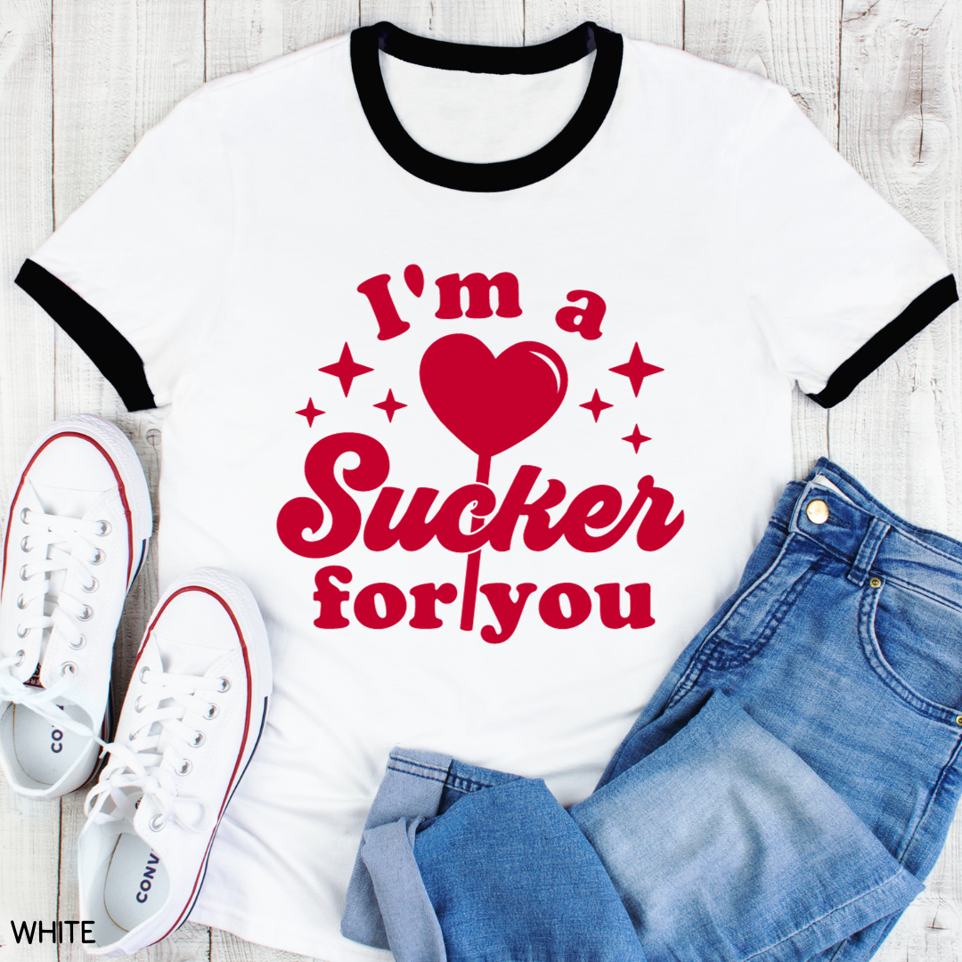 Valentines - I'm a Sucker for You - Unisex Adult Tee