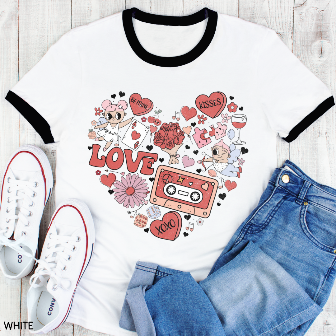 Valentines - Vintage Valentine - Unisex Adult Tee