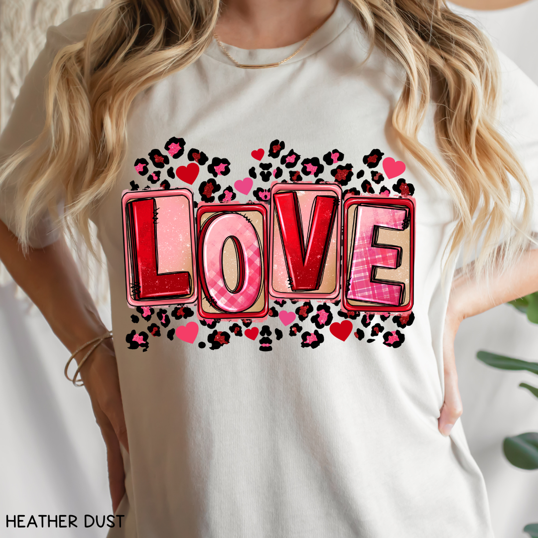 Valentines - Love Leopard - Unisex Adult Tee