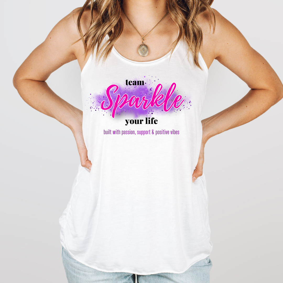 Team Sparkle Your Life - Purple Logo - Women's Flowy Tank