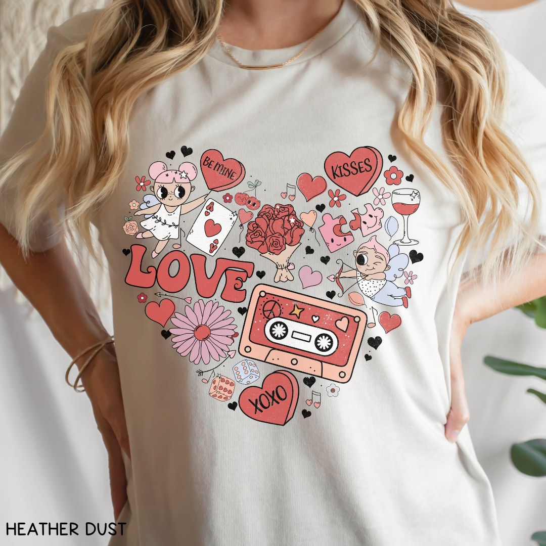 Valentines - Vintage Valentine - Unisex Adult Tee