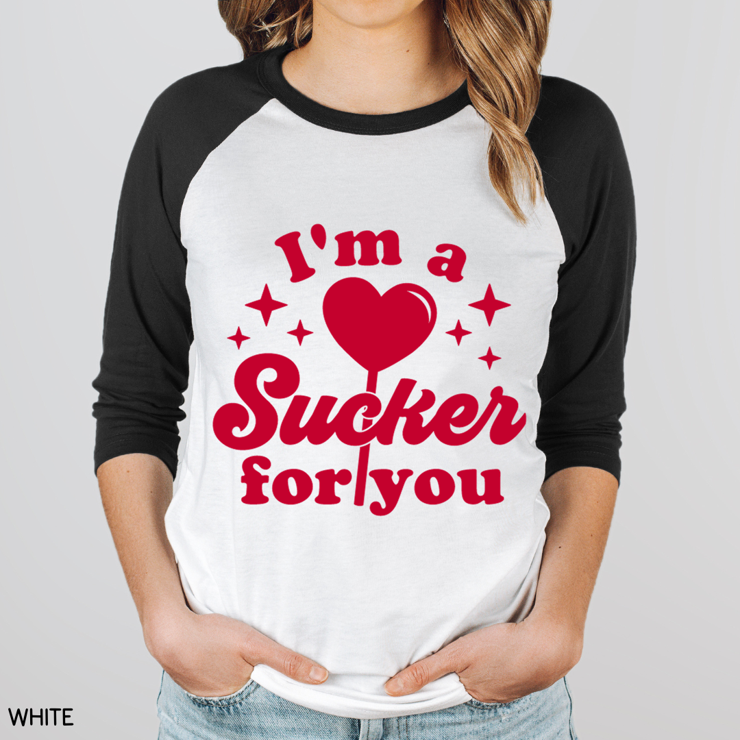 Valentines - I'm a Sucker for You - Unisex Adult Tee