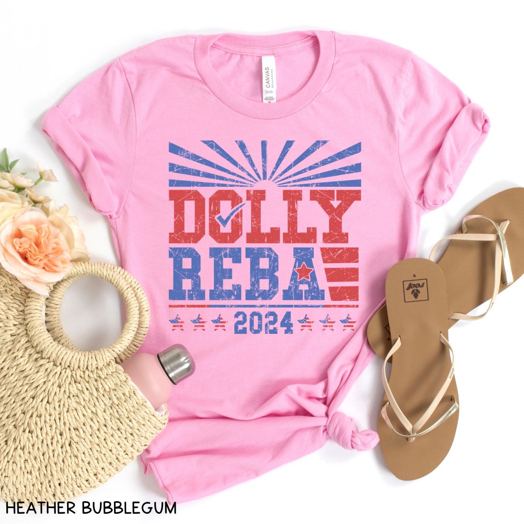 America - Dolly & Reba for President - Unisex Adult Tee