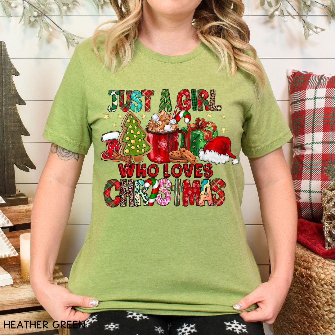 Christmas - Just a Girl Who Loves Christmas - Unisex Adult Tee