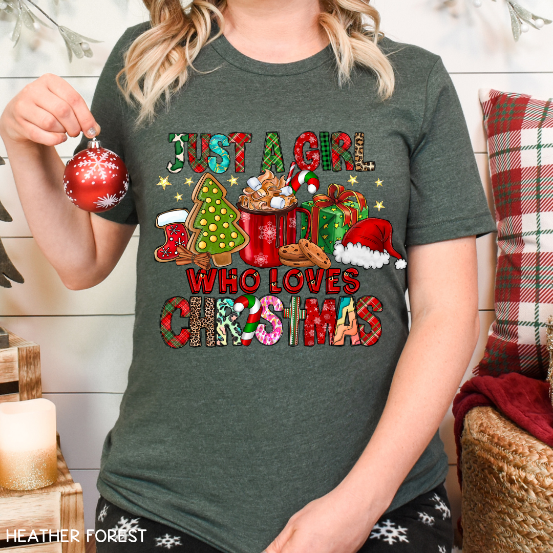 Christmas - Just a Girl Who Loves Christmas - Unisex Adult Tee