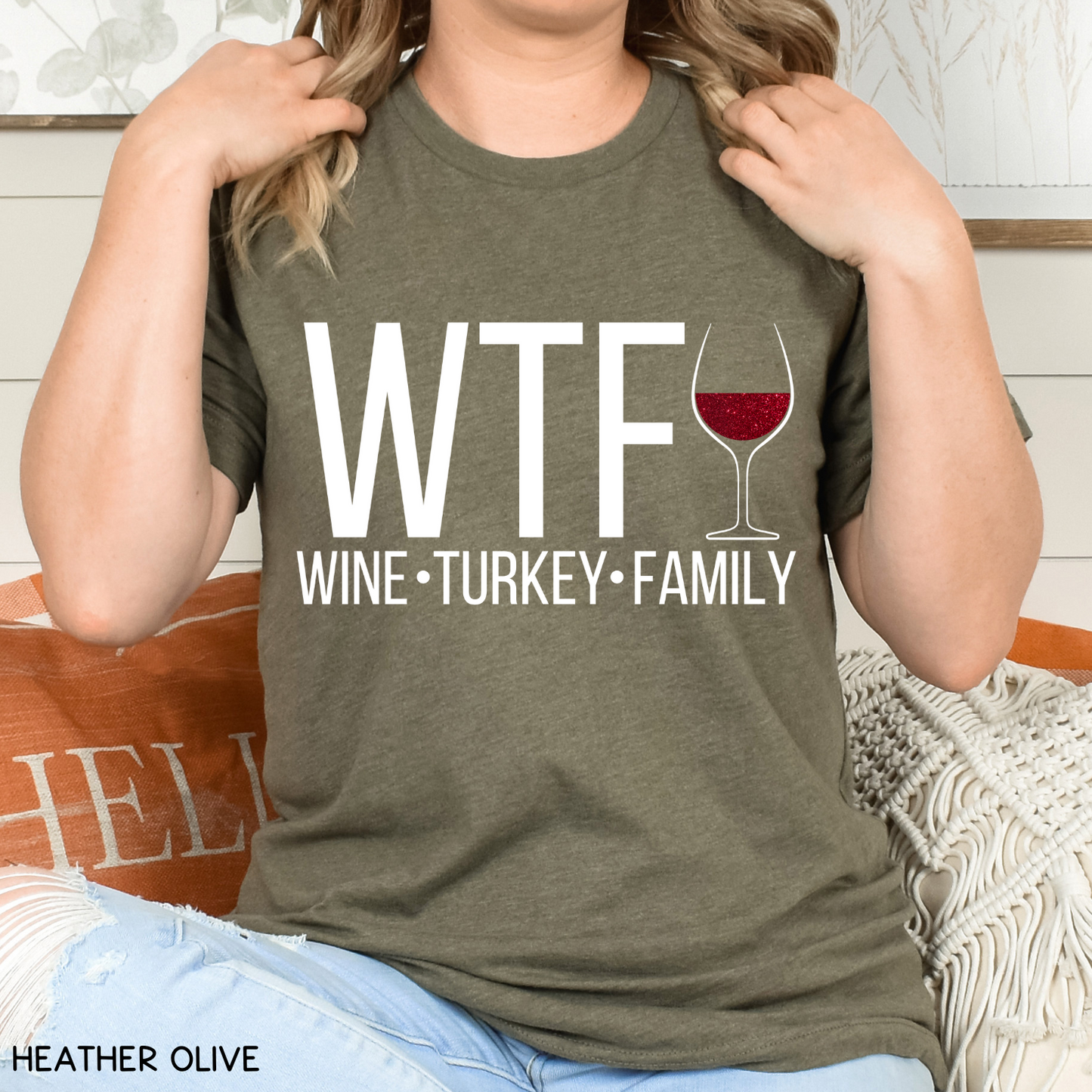 Thanksgiving - Unisex Adult Tee - WTF Wine Turkey Family