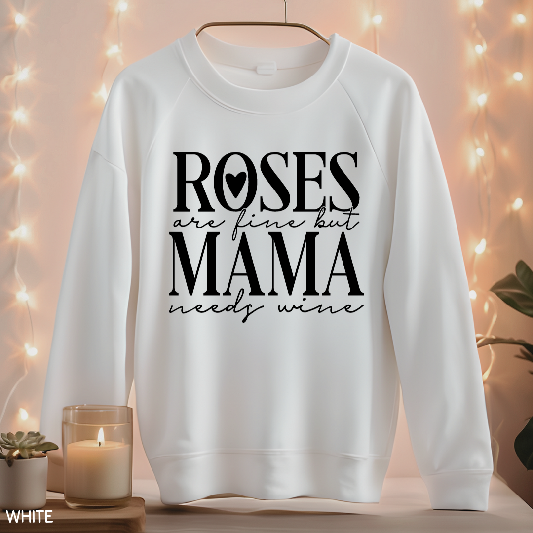 Valentines - Mama Needs Wine - Adult Unisex Sweatshirt