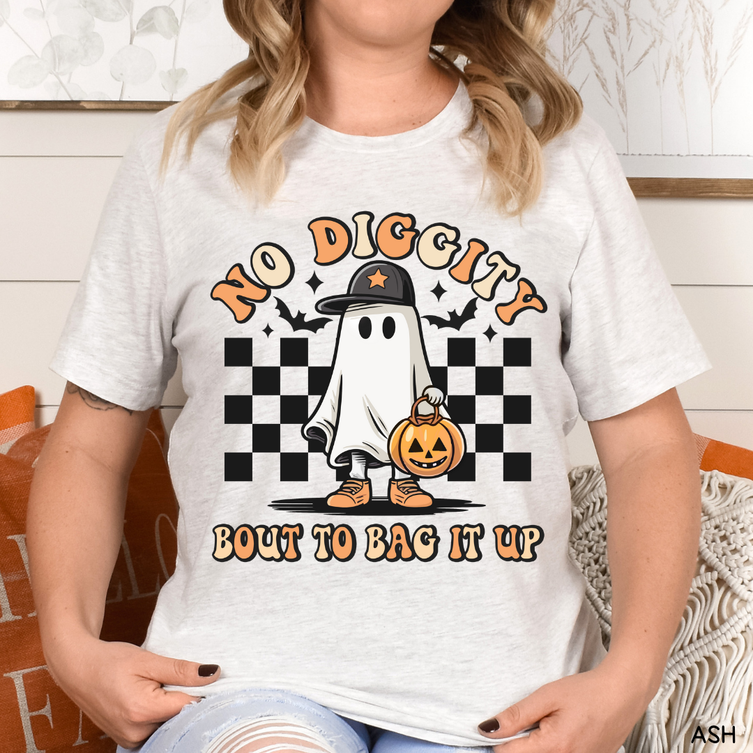 Halloween - Adult Tee - No Diggity Bout to Bag it Up