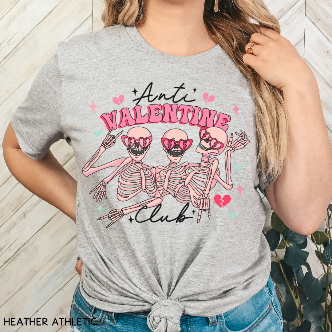 Valentines - Anti Valentine Club - Unisex Adult Tee