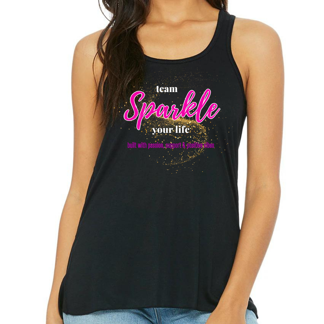 Team Sparkle Your Life - Gold Logo - Women's Flowy Tank