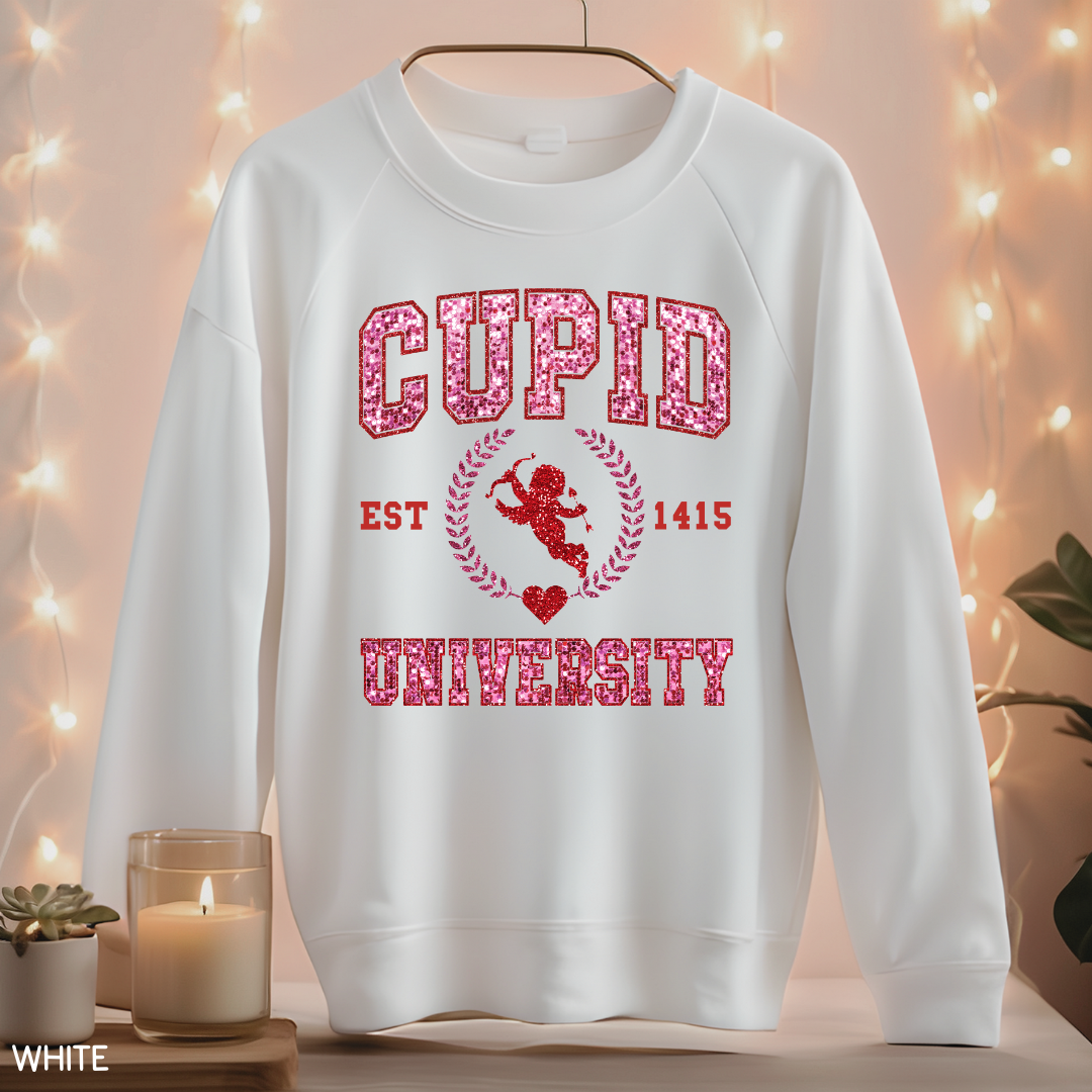 Valentines - Cupid University - Adult Unisex Sweatshirt