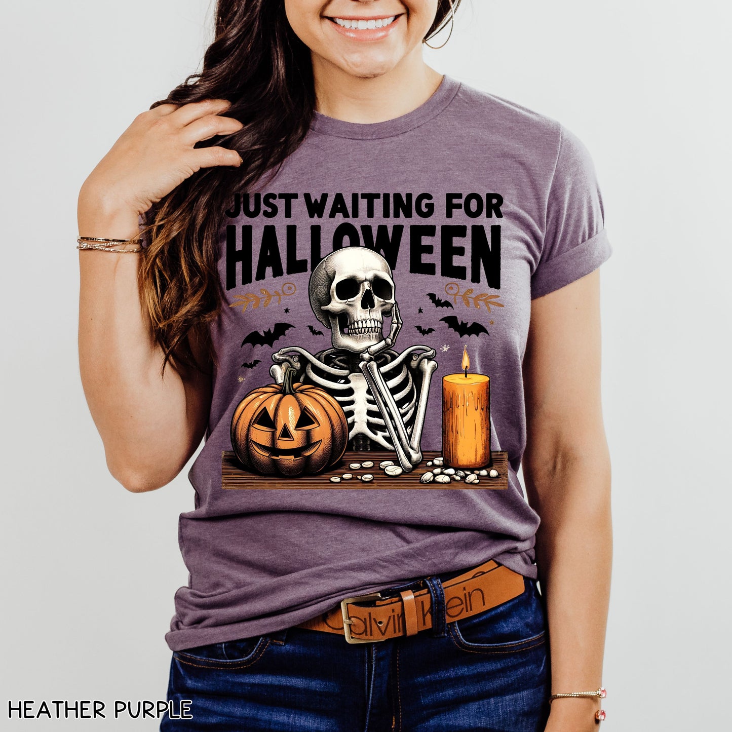 Fall - Just Waiting For Halloween - Unisex Adult Tee