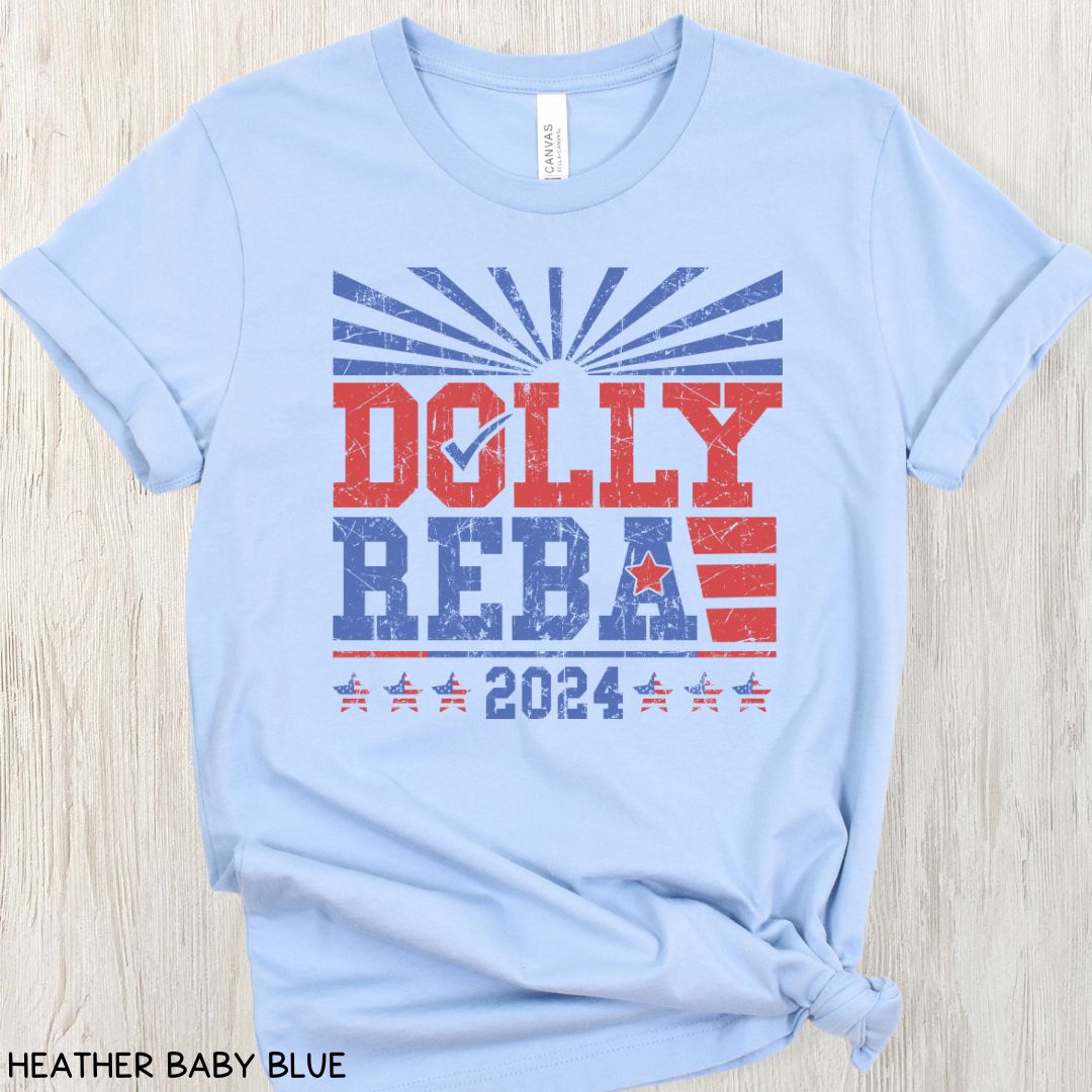 America - Dolly & Reba for President - Unisex Adult Tee