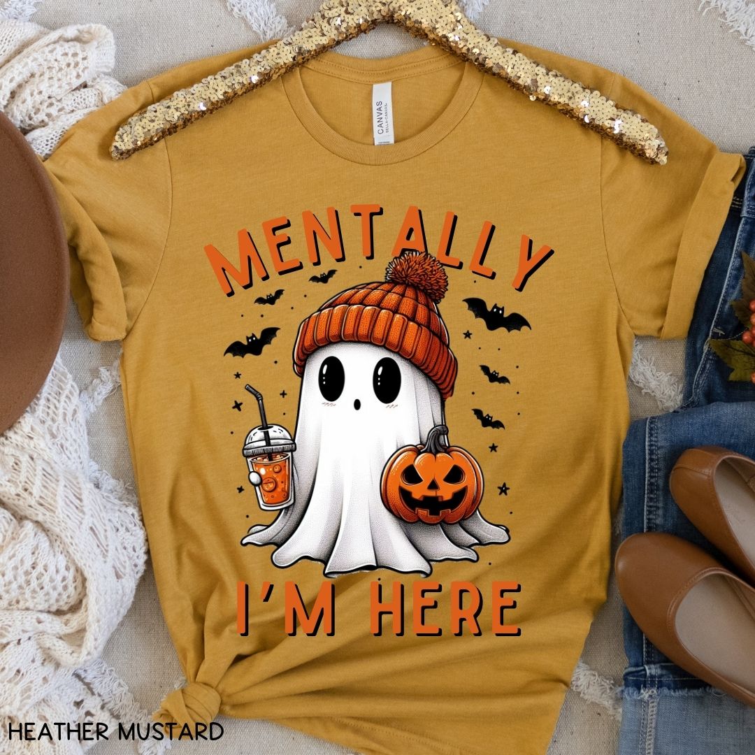 Fall - Mentally I'm Here - Unisex Adult Tee