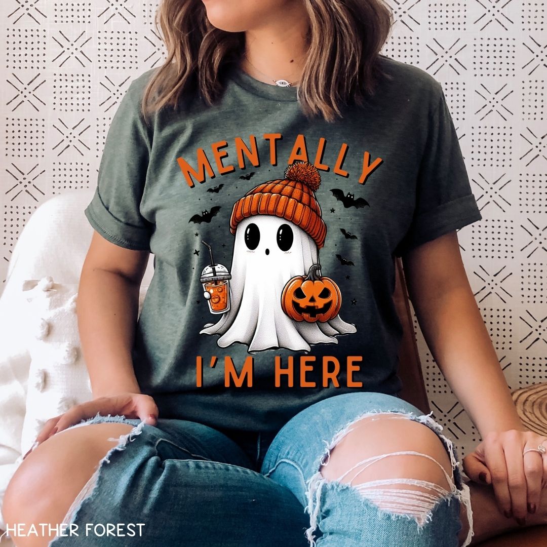 Fall - Mentally I'm Here - Unisex Adult Tee