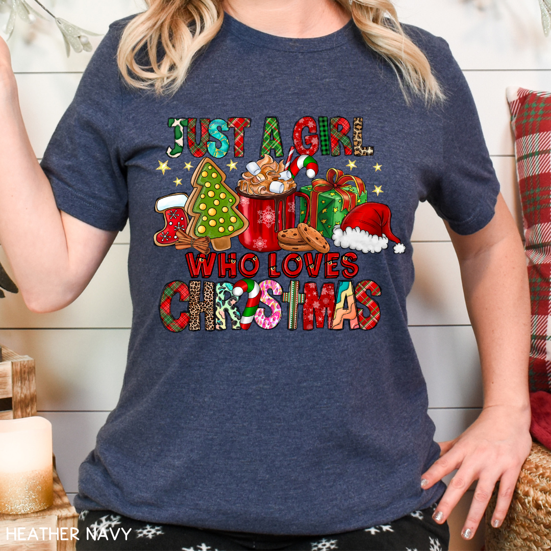 Christmas - Just a Girl Who Loves Christmas - Unisex Adult Tee