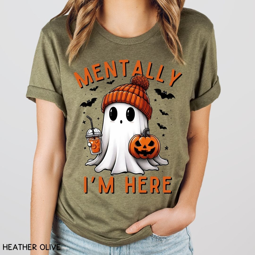 Fall - Mentally I'm Here - Unisex Adult Tee