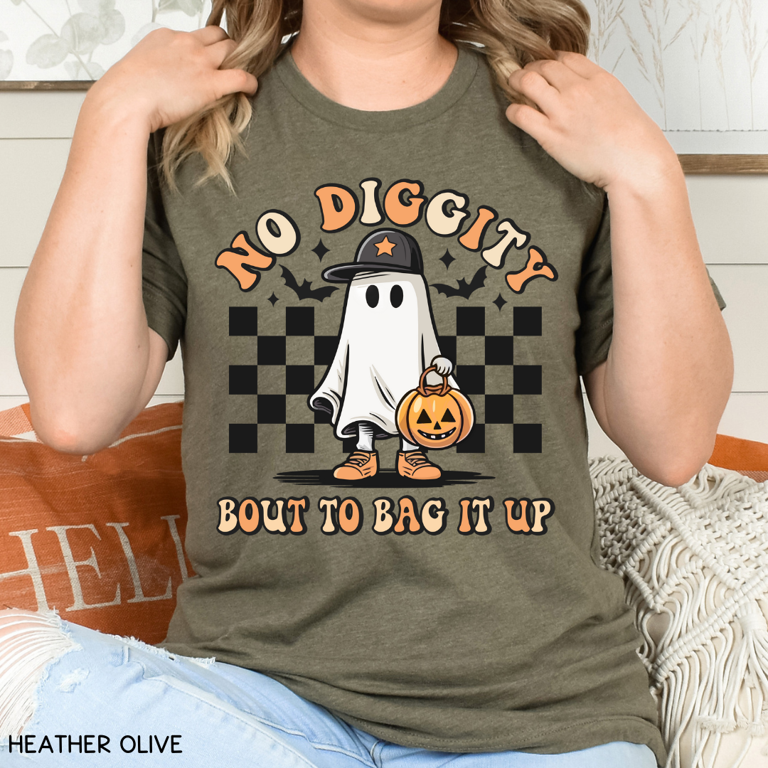 Halloween - Adult Tee - No Diggity Bout to Bag it Up