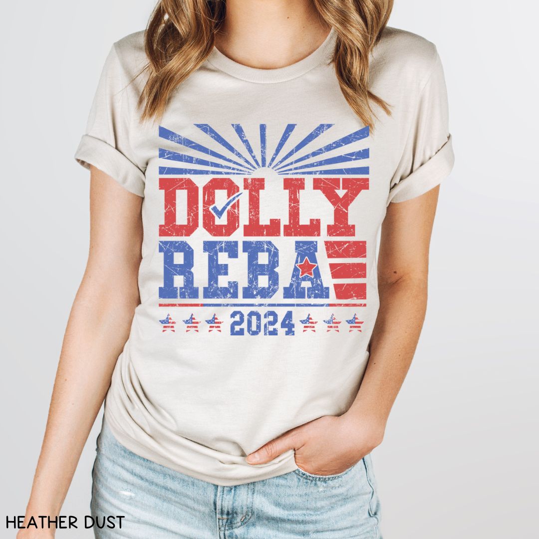 America - Dolly & Reba for President - Unisex Adult Tee