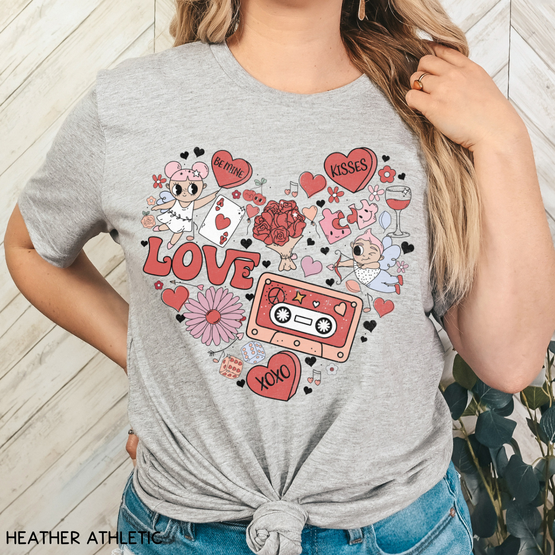 Valentines - Vintage Valentine - Unisex Adult Tee