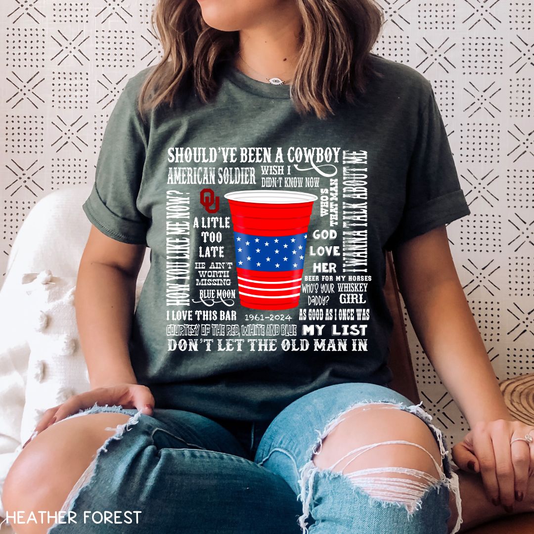 Toby Keith Songs - Unisex Adult Tee