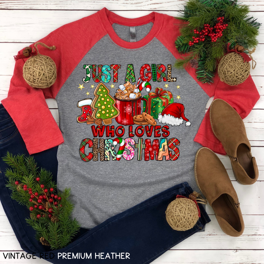 Christmas - Just a Girl Who Loves Christmas - Unisex Adult Tee