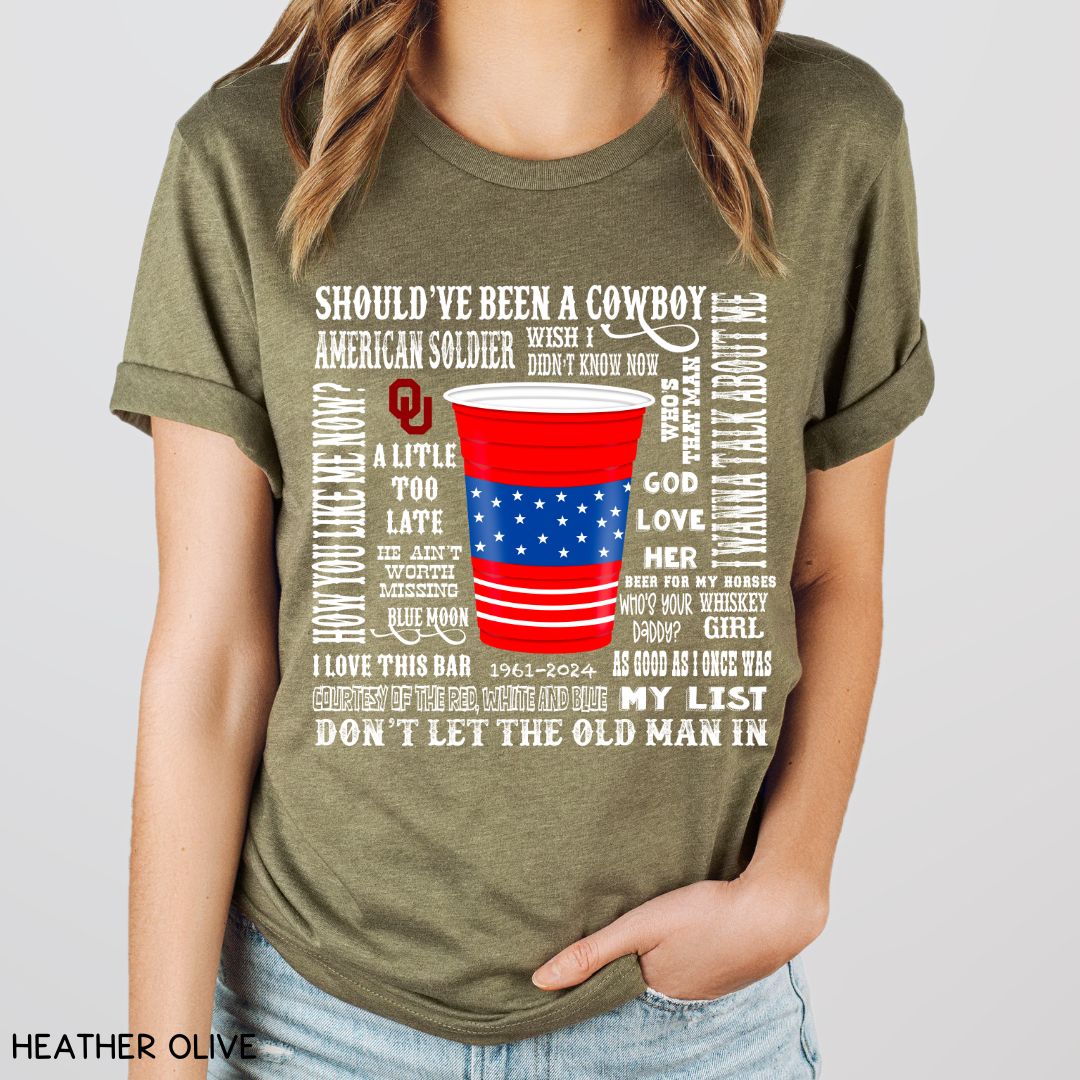 Toby Keith Songs - Unisex Adult Tee