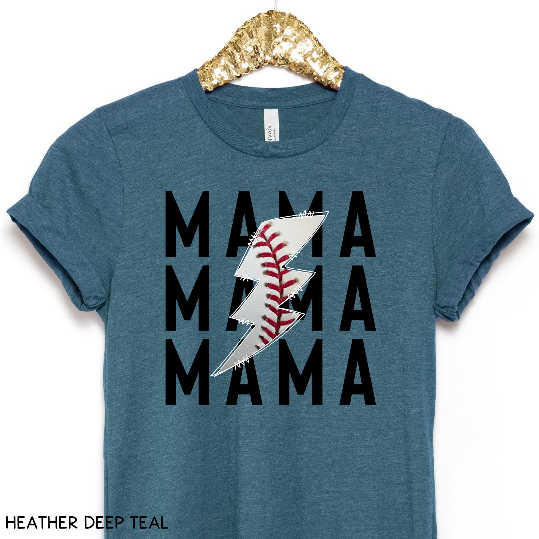 Baseball - Mama Lightning - Unisex Adult Tee