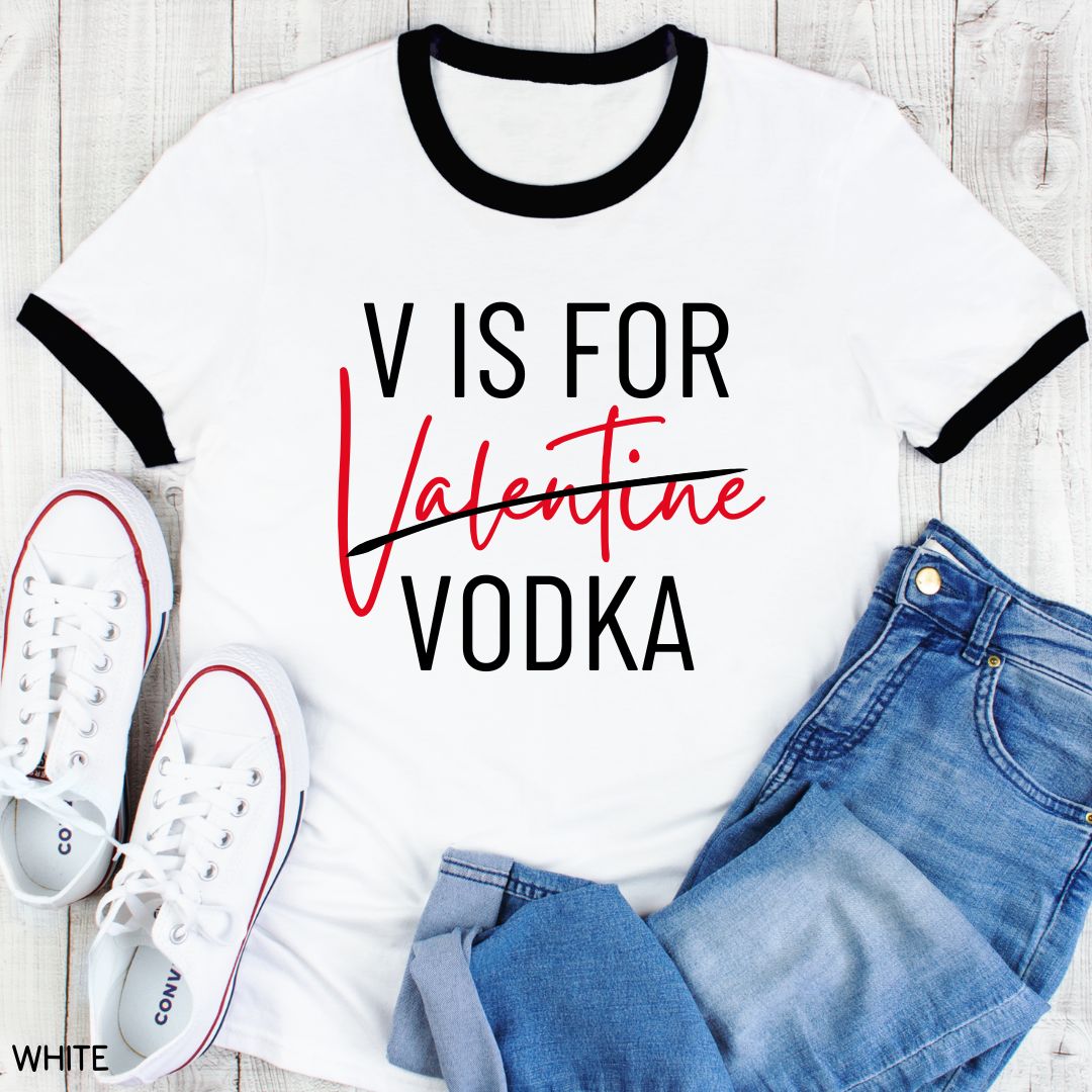 V is for Vodka - Unisex Adult Tee