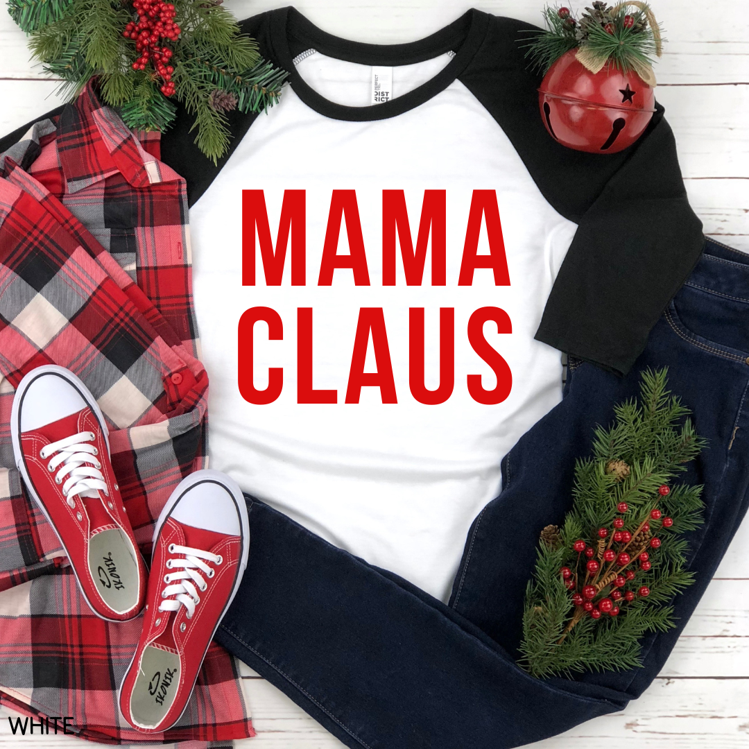 Christmas - Mama Claus - Adult Unisex Raglan