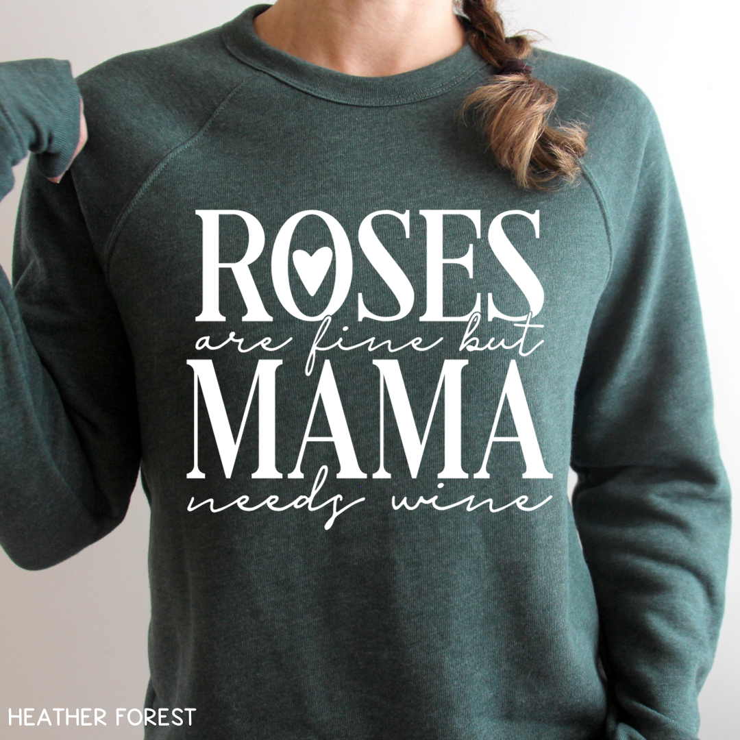 Valentines - Mama Needs Wine - Adult Unisex Sweatshirt