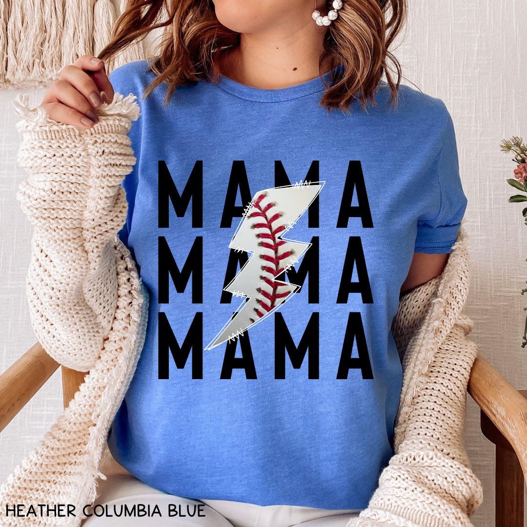 Baseball - Mama Lightning - Unisex Adult Tee