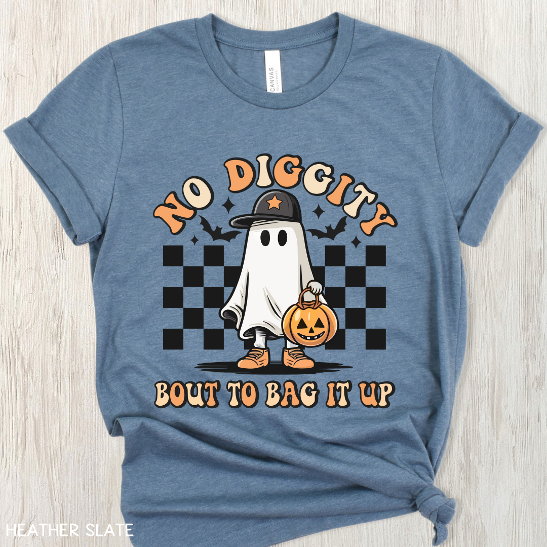 Halloween - Adult Tee - No Diggity Bout to Bag it Up