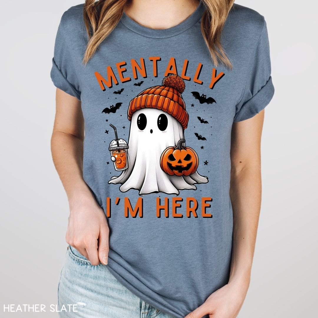 Fall - Mentally I'm Here - Unisex Adult Tee