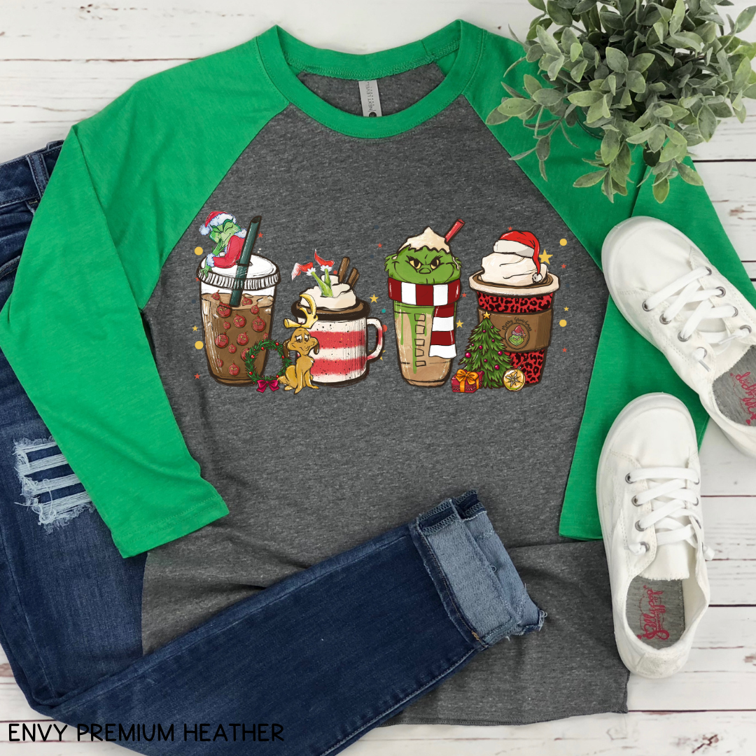 Christmas - Grinch Lattes - Unisex Adult Tee