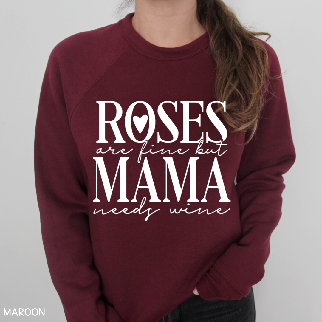 Valentines - Mama Needs Wine - Adult Unisex Sweatshirt