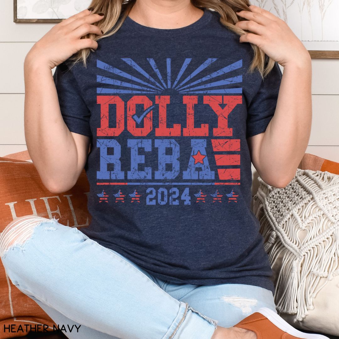 America - Dolly & Reba for President - Unisex Adult Tee