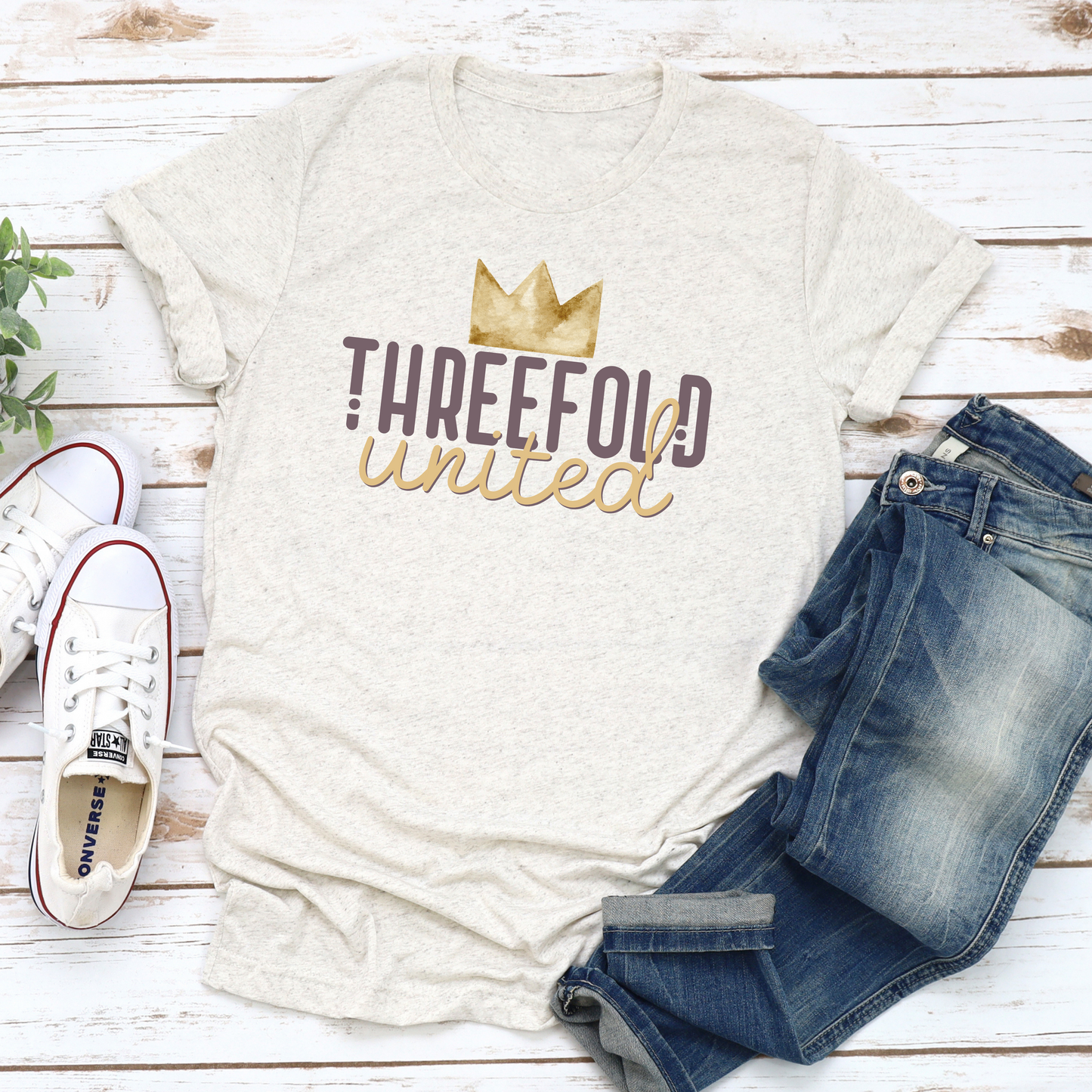 Threefold United - Unisex Adult Tee - Crown Logo