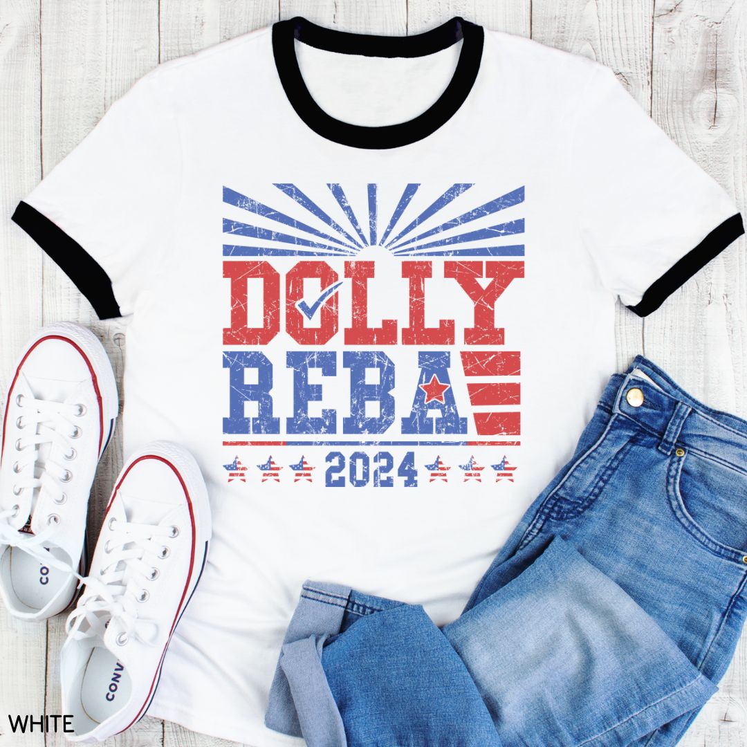 America - Dolly & Reba for President - Unisex Adult Tee