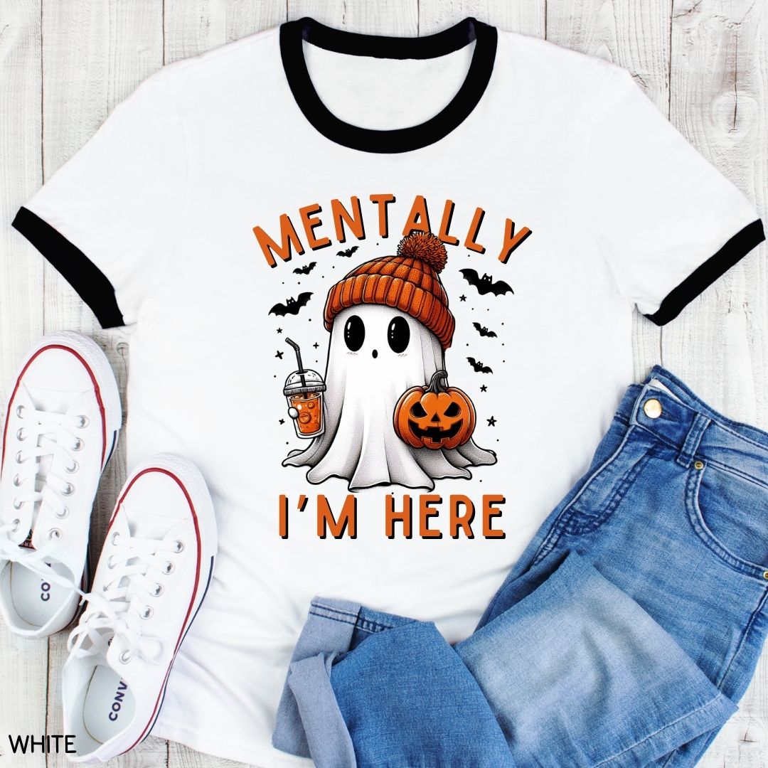 Fall - Mentally I'm Here - Unisex Adult Tee