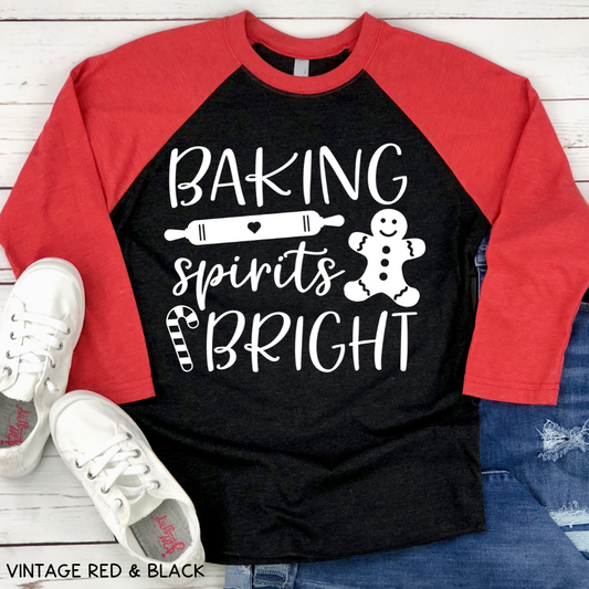 Christmas - Baking Spirits Bright - Adult Unisex Raglan