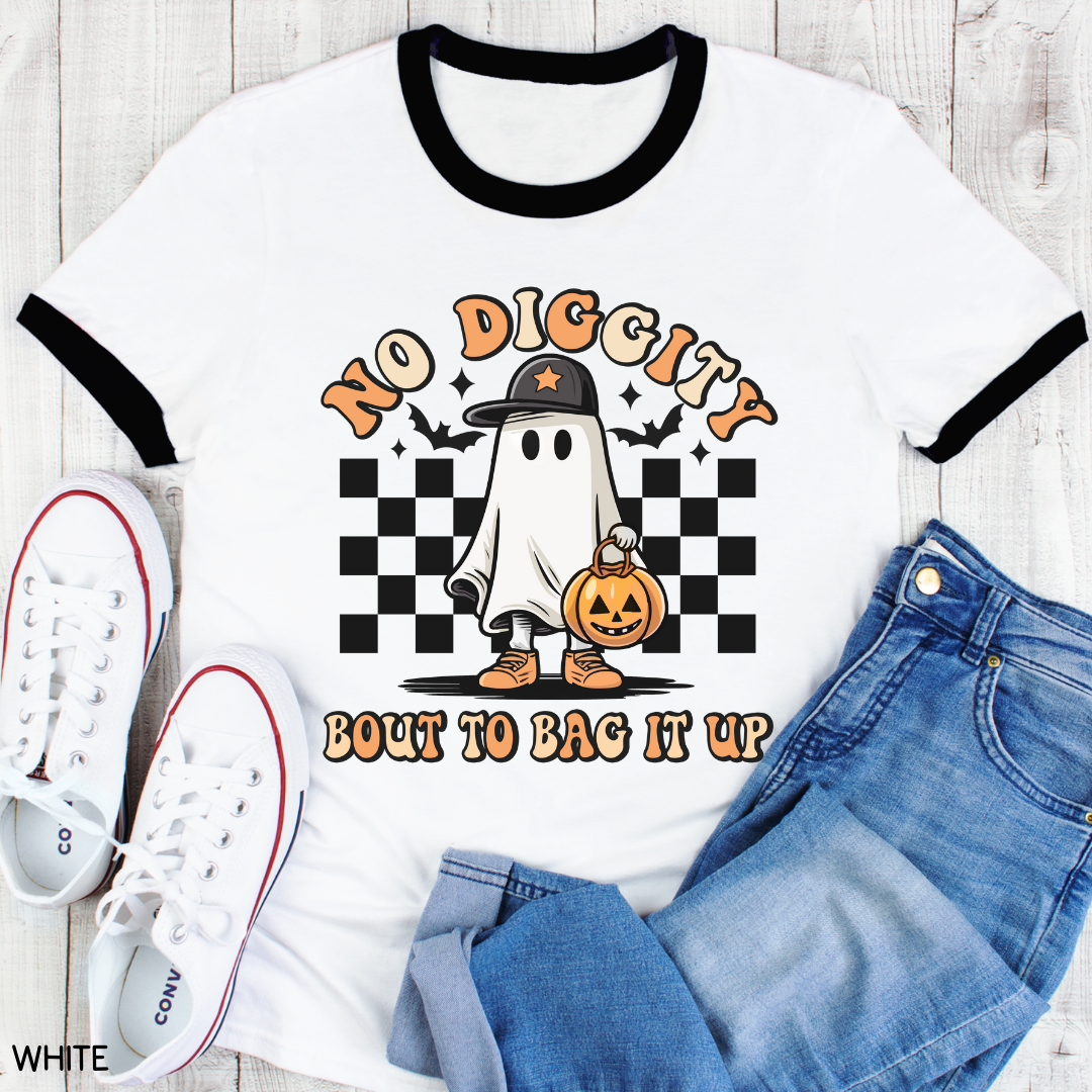 Halloween - Adult Tee - No Diggity Bout to Bag it Up