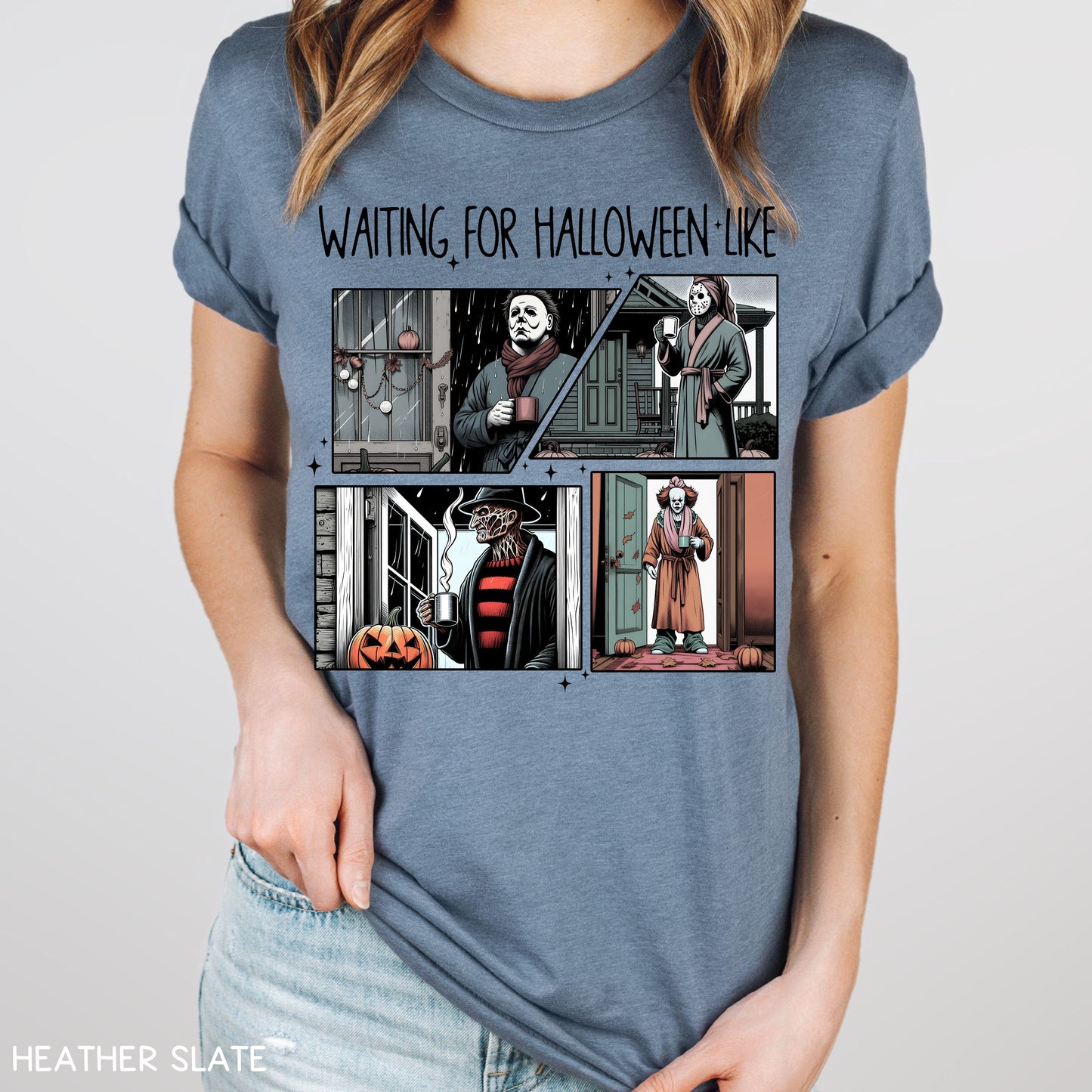 Halloween - Villains Waiting For Halloween - Unisex Adult Tee