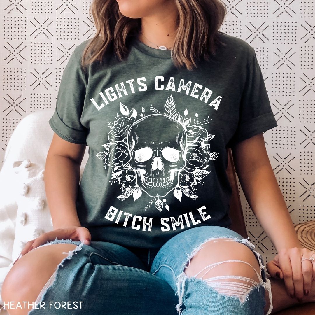 Swiftie - Lights Camera Bitch Smile - Unisex Adult Tee