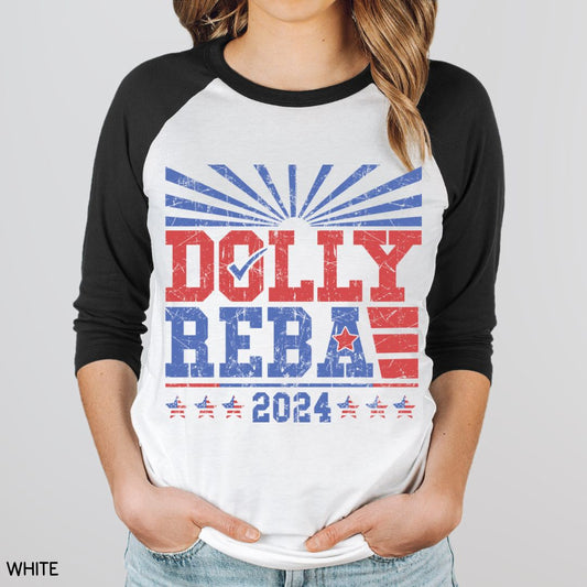 America - Dolly & Reba for President - Unisex Adult Tee